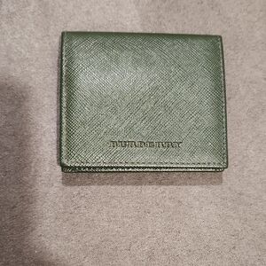 Burberry Forest Green Leather Coin Holder